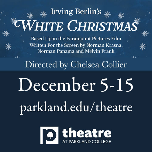 advertisement for Parkland Theatre's White Christmas